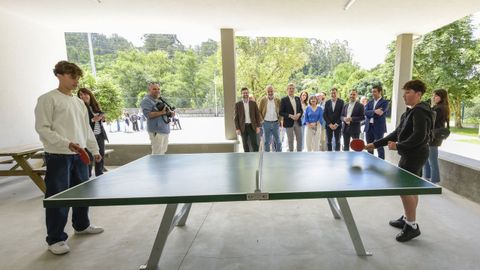 Visita de Alfonso Rueda a la ampliaci&oacute;n del IES Aquis Celenis, de Caldas de Reis, el pasado 4 de junio