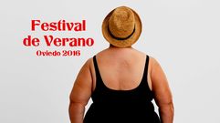 Un detalle del cartel anunciador del Festival de Verano 2016 de Oviedo, del diseador Ricardo Villoria