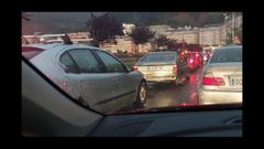 Colas que se formaron d�as atr�s en la variante por obras en la misma zona