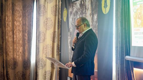 El presidente del club, Jos Aurelio Novoa, pronunci unas palabras antes de hacer entrega de las medallas a los pilotos