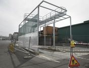 El t�nel para veh�culos pesados est� en proceso de montaje en el Centenario Sur. 