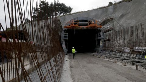 Obras de los tneles del tren al puerto exterior