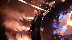 El m�sico brit�nico Ed Sheeran, durante una actuaci�n.