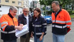 La presidenta de la Diputaci�n de Lugo, Carmela L�pez, y el alcalde de Lugo, Miguel Fern�ndez M�ndez, comprobaron este mi�rcoles los trabajos de renovaci�n de la avenida Adolfo Su�rez.