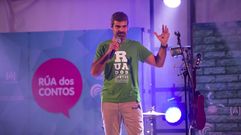 Oswaldo Dig�n, ayer, en la R�a dos Contos de Carballo 