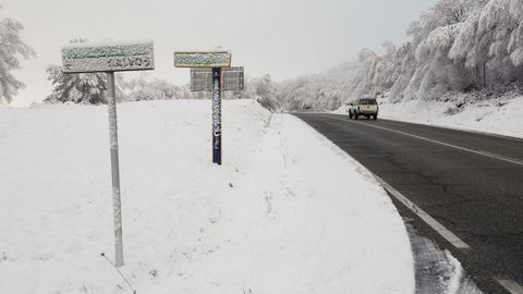 Nieve en el Alto do Vieiro de Bande