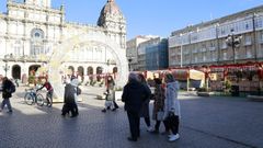 El mercado de Navidad instalado en Mar�a Pita no cumpli� con las expectativas generadas