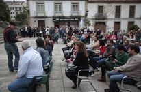 La Praza da Igrexa acogi el acto reivindicativo organizado por CxG. 