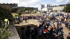 Imagen de una reciente asamblea de trabajadores de Alcoa San Cibrao