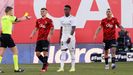 Vinicius.Vinicius es amonestado durante el partido que enfrent al Real Madrid con el Mallorca