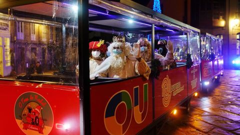 En la del 2022, en Celanova, los Reyes Magos se pasearon en trencito