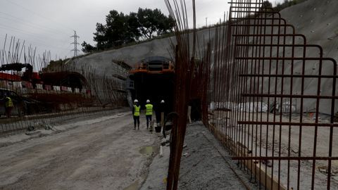 Obras de los tneles del tren al puerto exterior
