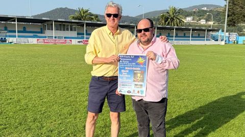 Manuel Páramo y Abilio Golpe Galdo en la presentación de la nueva edición de la Fiesta del Veraneante
