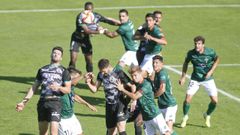 David Castro y Manzanara, actualmente en la plantilla, en el enfrentamiento entre Racing de Ferrol y de Santander en Primera Federaci�n en el 2021.
