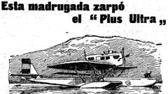 Dibujo del hidroavi�n Plus Ultra publicado por La Voz el 29 de enero de 1926, coincidiendo con la etapa m�s larga, la de Cabo Verde a Noronha