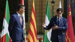 El presidente del Gobierno, Pedro Snchez,  y el presidente de la Generalitat, Salvador Illa, en una foto de archivo.