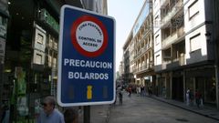 Se&ntilde;alizaci&oacute;n de bolardos en Ourense