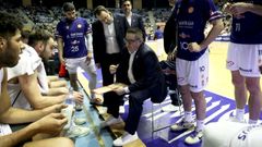 Epi, en un tiempo muerto en el partido ante el Cartagena