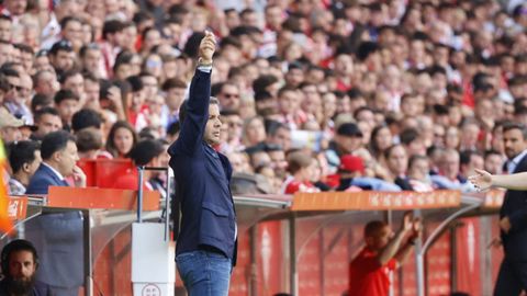 Derbi asturiano entre el Real Sporting de Gijon y el Real Oviedo en El Molin�n