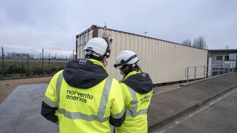 Sistema de almacenamiento energtico de Norvento Enerxa en el Centro de Desarrollo de Tecnologas de CIUDEN, en Cubillos del Sil (Len)