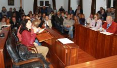 El p�blico abarrot� anoche el pleno en Viana do Bolo. 