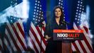 La candidata a liderar al Partido Republicano en las elecciones presidenciales, Nikki Haley, en Greenville, Carolina del Sur.