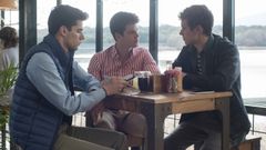 �lvaro Rico, Miguel Bernardeau y Ar�n Piper, en una imagen de la primera temporada de ��lite�