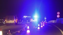 Lugar del accidente donde falleci� este jueves Estela Dom�nguez