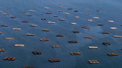 Uno de los pol�gonos de bateas de las R�as Baixas