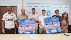 Presentacin de la travesa a nado Praia de Coroso.