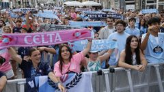 Aficionados del Celta, en la celebraci�n del ascenso del Fortuna.