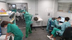 M�dicos residentes trabajando en el Chuac en una foto de archivo