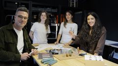 Fernando Ponte, Sheila Saavedra, Vicky Garc�a y Laura Verdejo, en Abisal Studio, en A Coru�a
