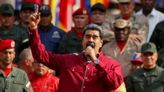 Nicol�s Maduro, durante la celebraci�n del 21.� aniversario del regreso de Hugo Ch�vez al poder tras su fallido golpe de Estado