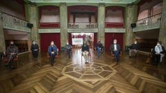 El acto de presentaci�n tuvo lugar en el Sal�n Regio del C�rculo de las Artes y fue presidida por Luis Latorre, de la Sociedad Filat�lica de Lugo