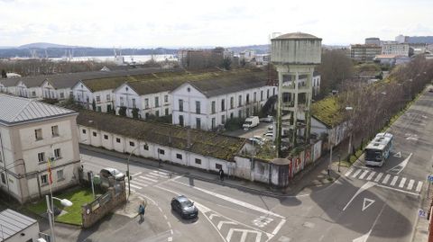 Vista del antiguo acuartelamiento Snchez Aguilera, que ocupa 95.000 metros cuadrados, con los pabellones en ruinas.
