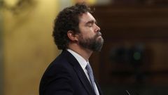 El portavoz parlamentario de Vox, Iván Espinosa de los Monteros, este martes, en el Congreso