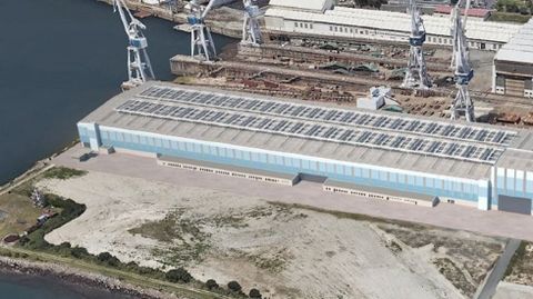 Recreaci�n de la f�brica digital de bloques de Navantia Ferrol