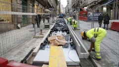 Obras en la calle Concordia.