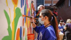 As� pintaron el mural del IES O Couto