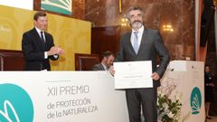 Guillermo Palomero, presidente de la Fundaci�n Oso Pardo, recogi� el premio en la sede del Consejo Superior de Investigaciones Cient�ficas en Madrid