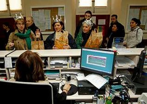 Los trabajadores entregaron el carbn en el Registro.