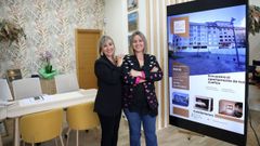 Ana Mellid y Mara Martnez, que acaban de abrir una inmobiliaria en Ribeira
