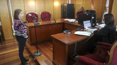 Carmen Mendigucha en su declaracin judicial, este martes.