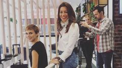 La peluquera pein� en d�as pasados a la actriz Auri Garrido para un especial de Hola.com con motivo de los premios Forqu� y Feroz