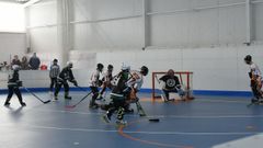 El plantel Promesas del Morcegos, en pleno partido