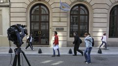 Vista de la entrada de la Secretar�a de Inteligencia (SI) en Buenos Aires (Argentina)