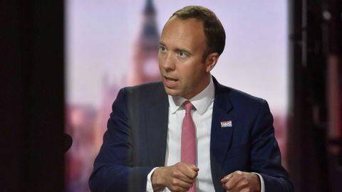 El ministro brit�nico de Sanidad, Matt Hancock.