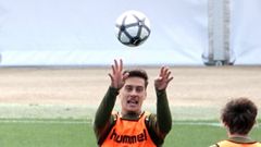 El jugador del Celta, Manu Fern�ndez, en un entrenamiento.