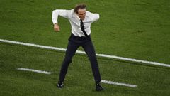 Mancini, durante el partido ante Suiza de la fase de grupos